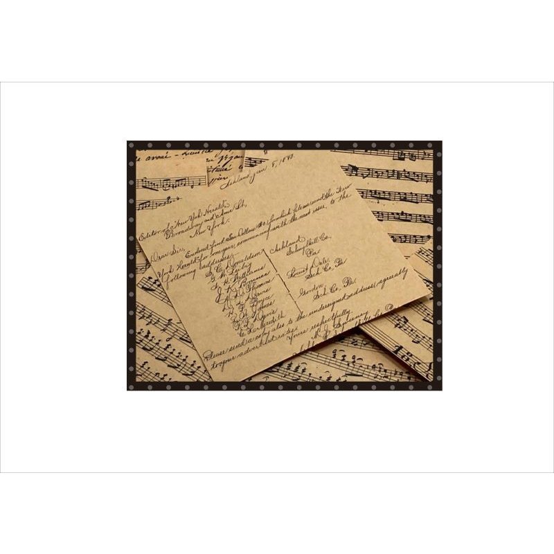 画像7: クラフト＊ミニ折り紙＊楽譜＆英字＊ペーパーセット＊18枚＊オリジナル