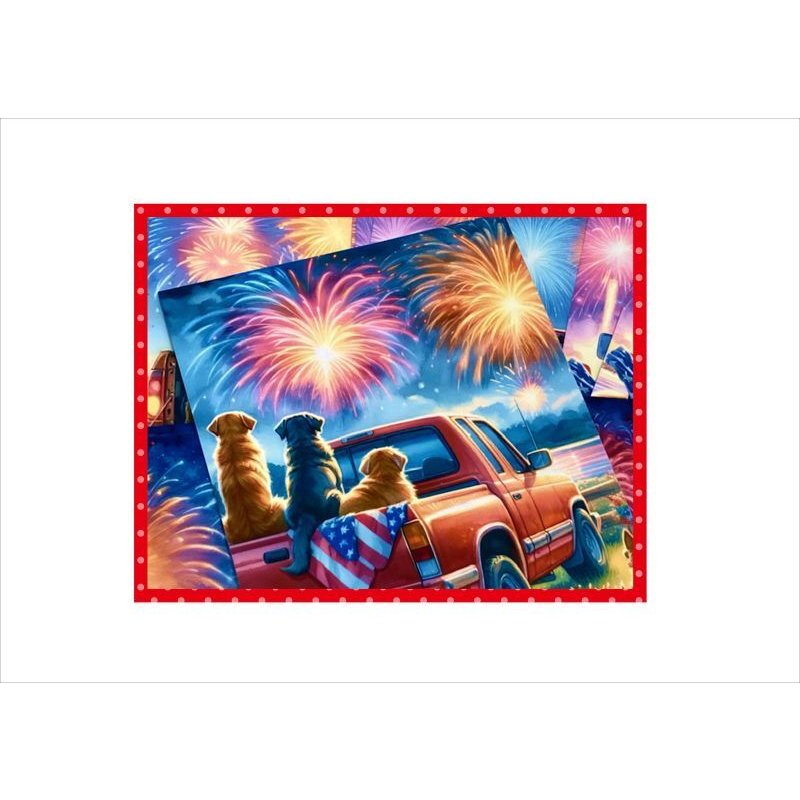 画像3: わんこの独立記念日＊ペーパー＆光沢シールセット＊オリジナル