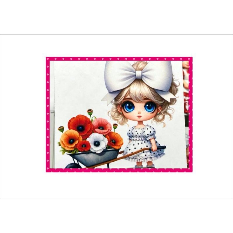 画像4: リボン少女＊カットシール24枚♪＊オリジナル