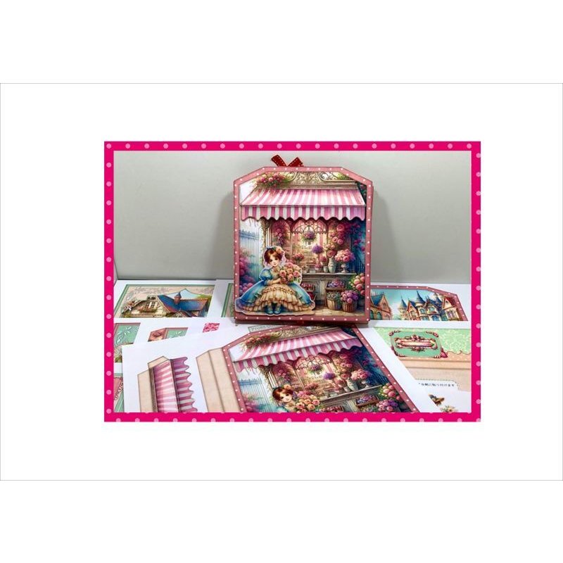 画像15: パタパタ♪お花屋さん＊作り方付き♪折りたたみBOOK＊ジャンクジャーナル＊素材セット＊ オリジナル