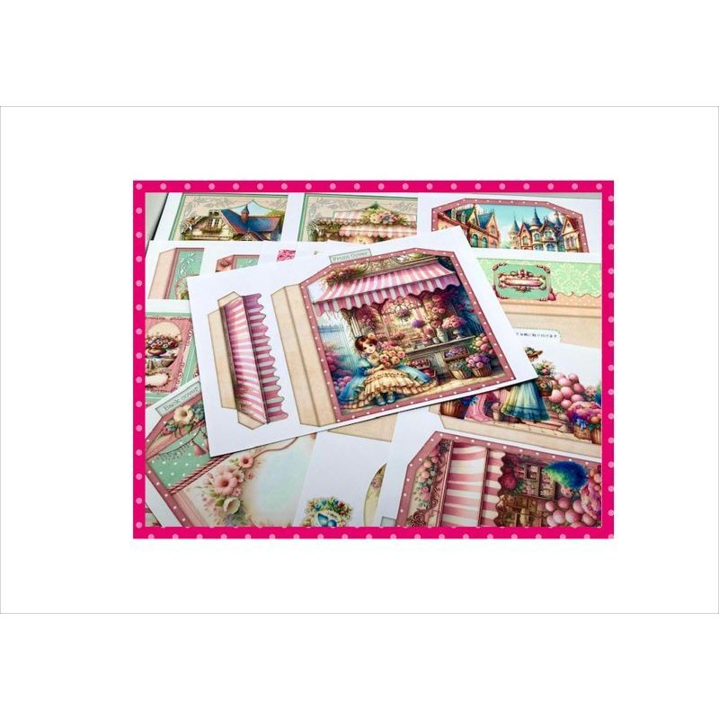 画像3: パタパタ♪お花屋さん＊作り方付き♪折りたたみBOOK＊ジャンクジャーナル＊素材セット＊ オリジナル