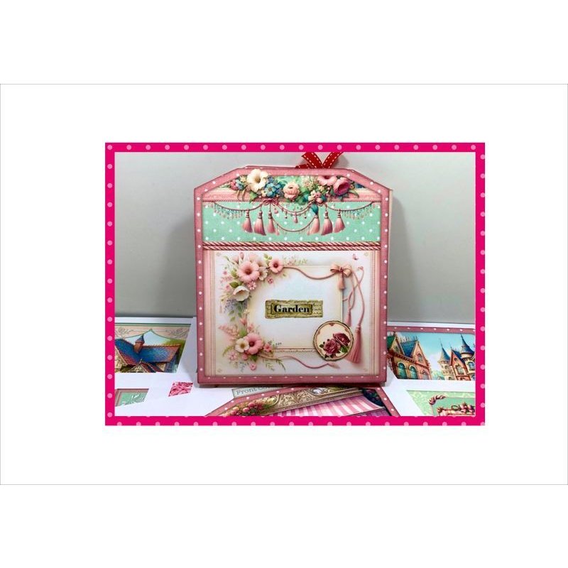 画像4: パタパタ♪お花屋さん＊作り方付き♪折りたたみBOOK＊ジャンクジャーナル＊素材セット＊ オリジナル