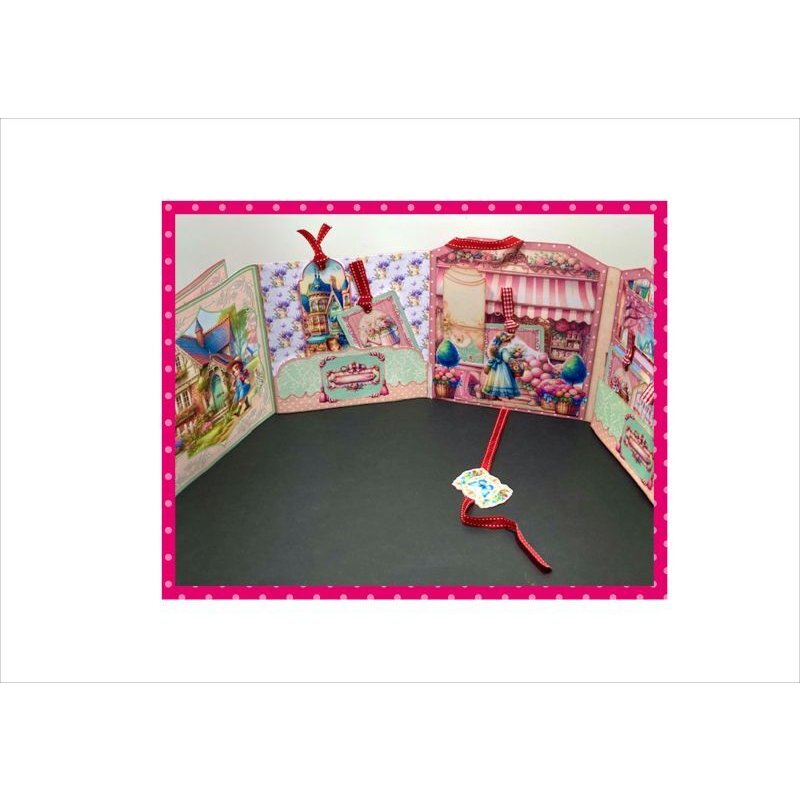 画像8: パタパタ♪お花屋さん＊作り方付き♪折りたたみBOOK＊ジャンクジャーナル＊素材セット＊ オリジナル