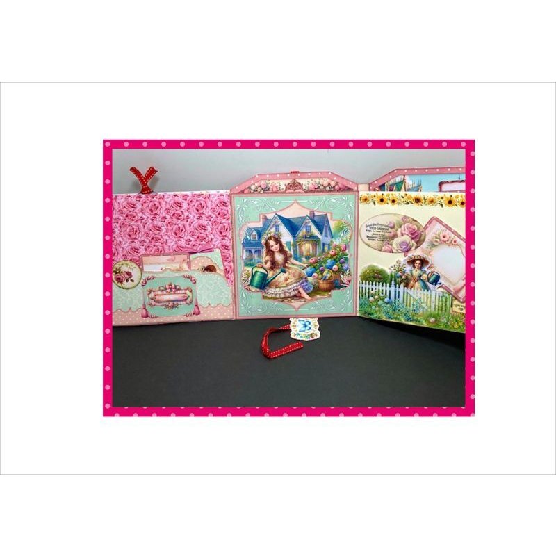 画像12: パタパタ♪お花屋さん＊作り方付き♪折りたたみBOOK＊ジャンクジャーナル＊素材セット＊ オリジナル