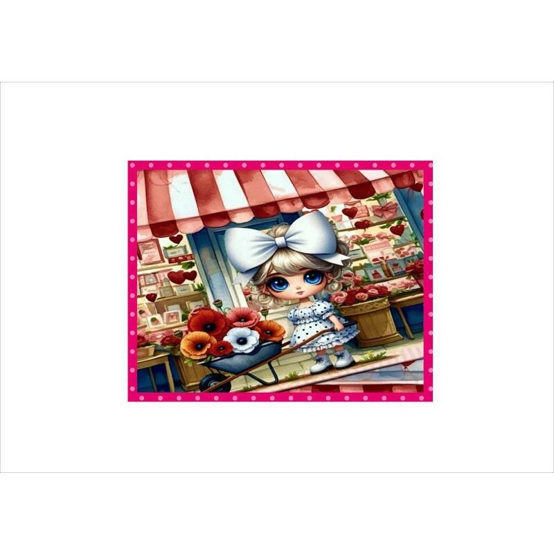 画像4: リボン少女のお花屋さん＊メモ＊ペーパーセット＊両面印刷＊24枚＊オリジナル