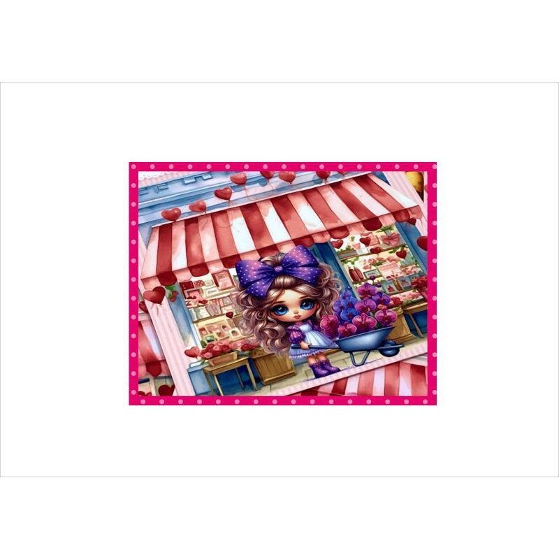 画像3: リボン少女のお花屋さん＊メモ＊ペーパーセット＊両面印刷＊24枚＊オリジナル