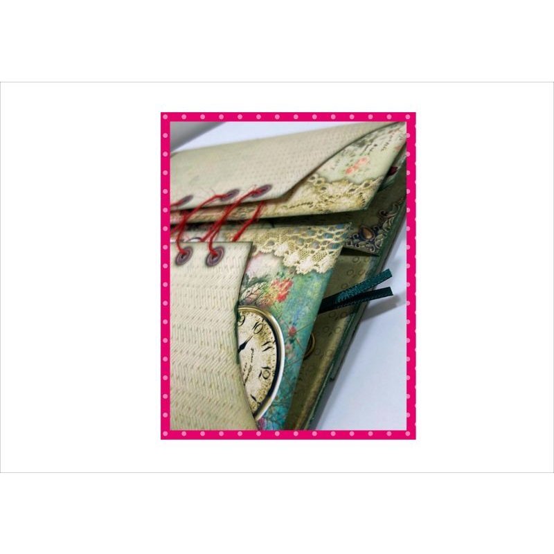 画像5: パタパタ♪オールウェイズ＊ブラッズ＆丸カン＊作り方付き♪折りたたみBOOK＊ジャンクジャーナル＊素材セット＊ オリジナル