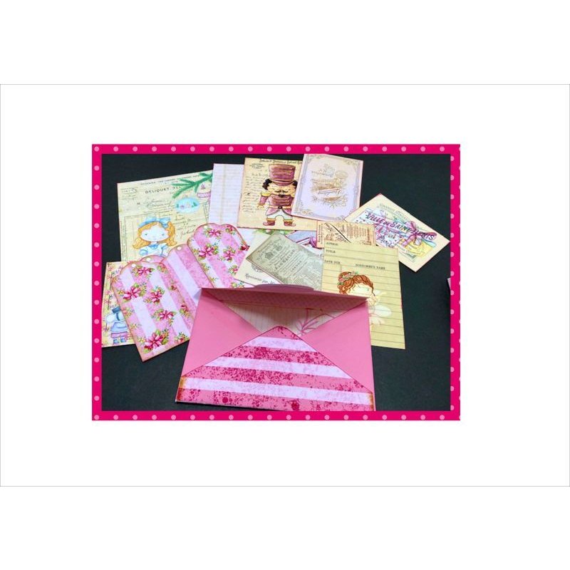 画像7: 初めてさんにもお勧め☆バレリーナ＊作り方付き♪折りたたみBOOK＊ジャンクジャーナル＊素材セット＊ オリジナル