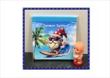 サマーサンタ＊サンタの海水浴＊シール付き＊メモ帳＊32枚綴り＊オリジナル