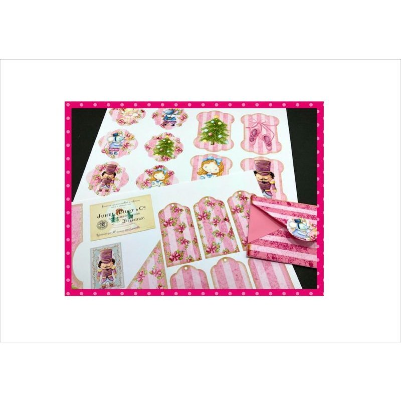 画像11: 初めてさんにもお勧め☆バレリーナ＊作り方付き♪折りたたみBOOK＊ジャンクジャーナル＊素材セット＊ オリジナル