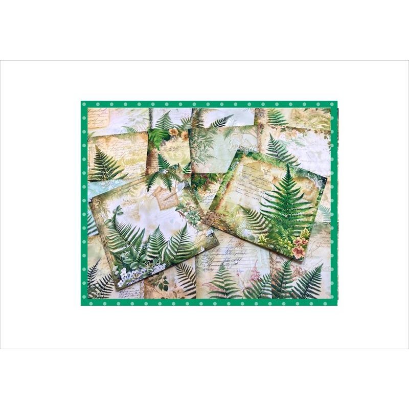 画像5: アンティーク＊大きめ折り紙＊リーフ＊正方形＊ペーパーセット＊柄違い18枚＊オリジナル