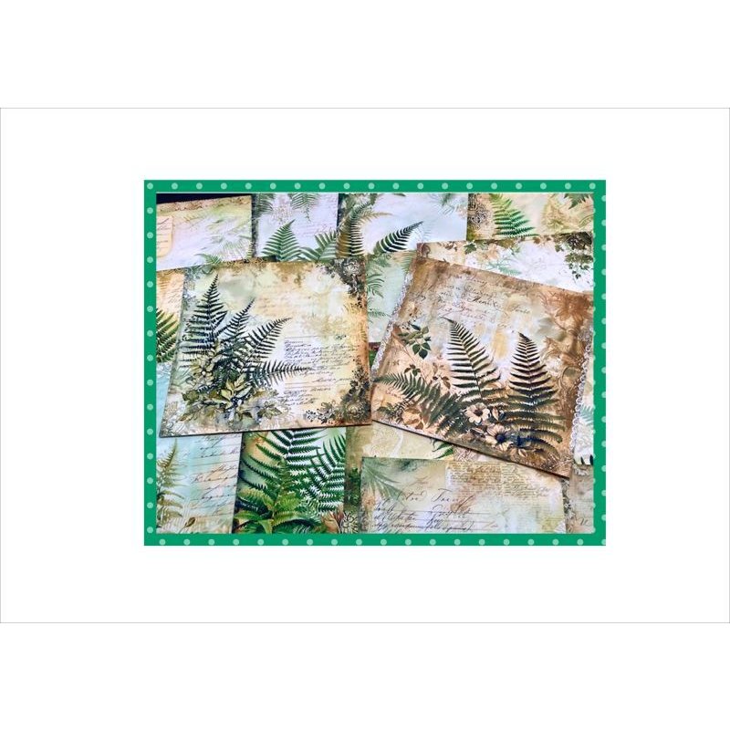 画像7: アンティーク＊大きめ折り紙＊リーフ＊正方形＊ペーパーセット＊柄違い18枚＊オリジナル