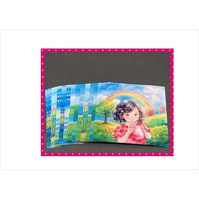 画像3: 虹と女の子＊メモ＊両面印刷＊24枚＊オリジナル