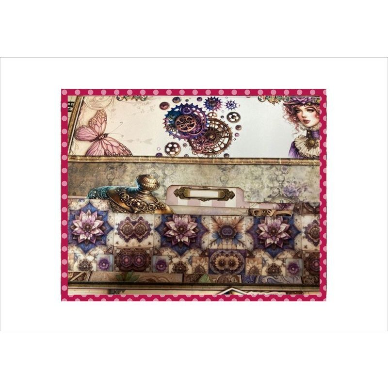 画像7: スチームパンク＊オシャレなバッグ式＊丸柄マジックテープ付き＊ジャンクジャーナル＊素材セット＊ オリジナル