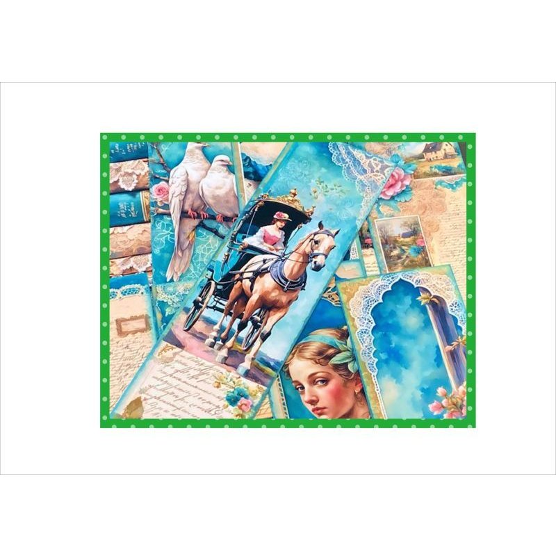 画像10: ヴィクトリア風＊ブックマークやタグに♪＊アンティーク加工＊両面印刷＊柄違い25枚＊オリジナル