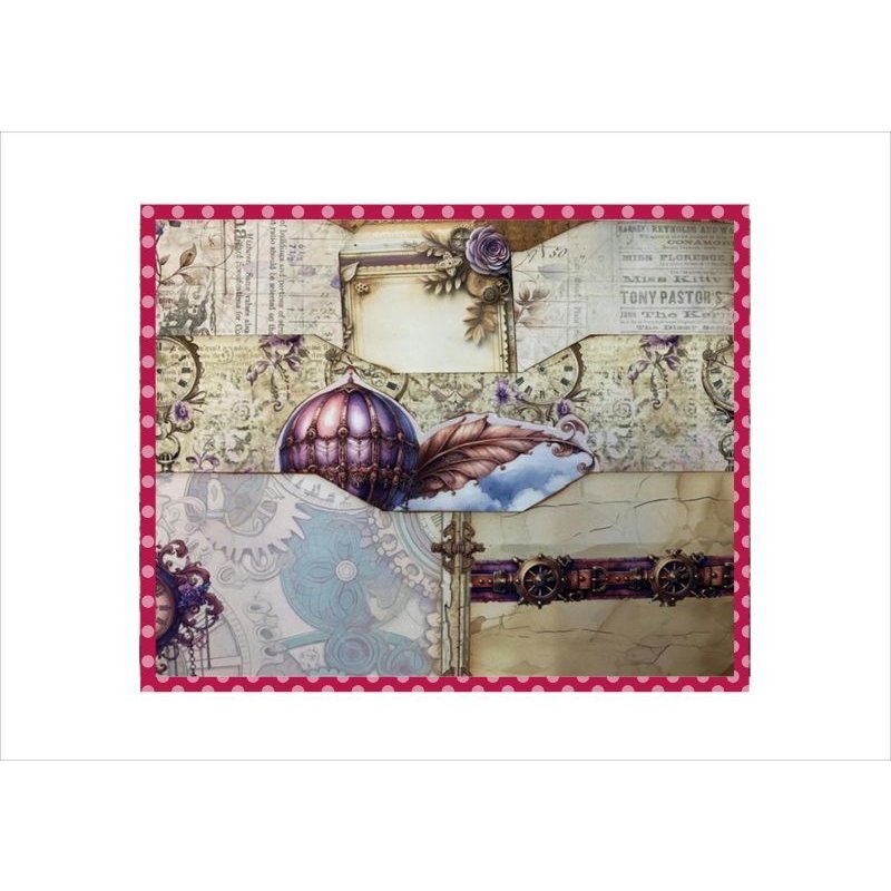 画像15: スチームパンク＊オシャレなバッグ式＊丸柄マジックテープ付き＊ジャンクジャーナル＊素材セット＊ オリジナル