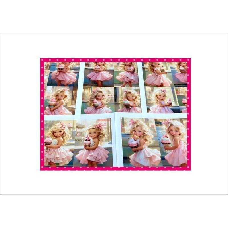 画像10: 女の子とお花とアイスクリーム♪*ペーパーセット*柄違い40カット分*オリジナル