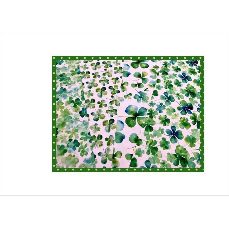 画像8: 幸せのクローバー＊コラージュペーパー＊柄違い4枚＊オリジナル