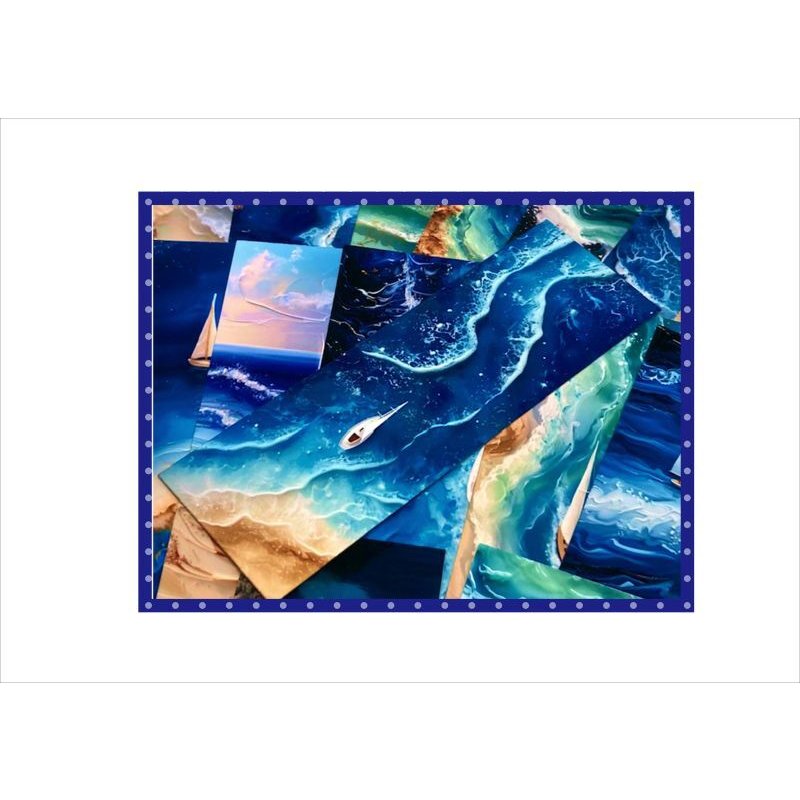 画像5: ヨットと貝殻＊海＊ブックマークやタグに♪＊アンティーク加工＊両面印刷＊柄違い24枚＊オリジナル