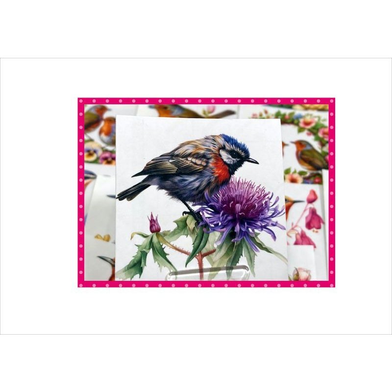 画像6: カットシール＊鳥と花＊36枚＊オリジナル