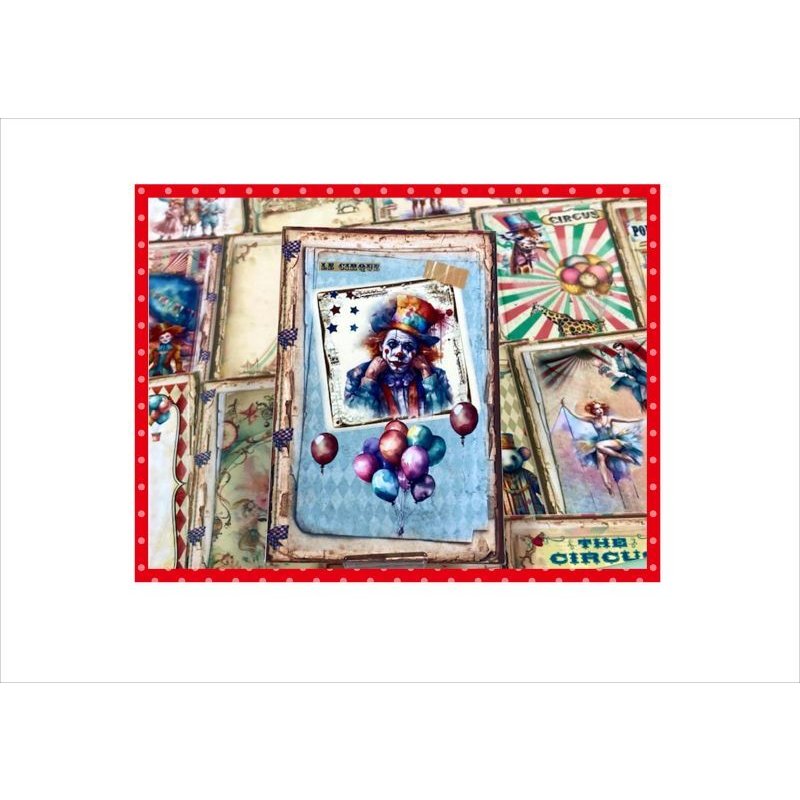 画像9: サーカス＊カードいろいろセット＊42点☆グラシン封筒入り♪素材セット＊ オリジナル
