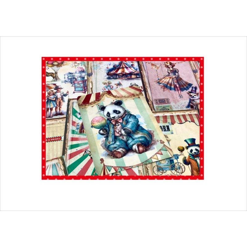 画像11: サーカス＊カードいろいろセット＊42点☆グラシン封筒入り♪素材セット＊ オリジナル