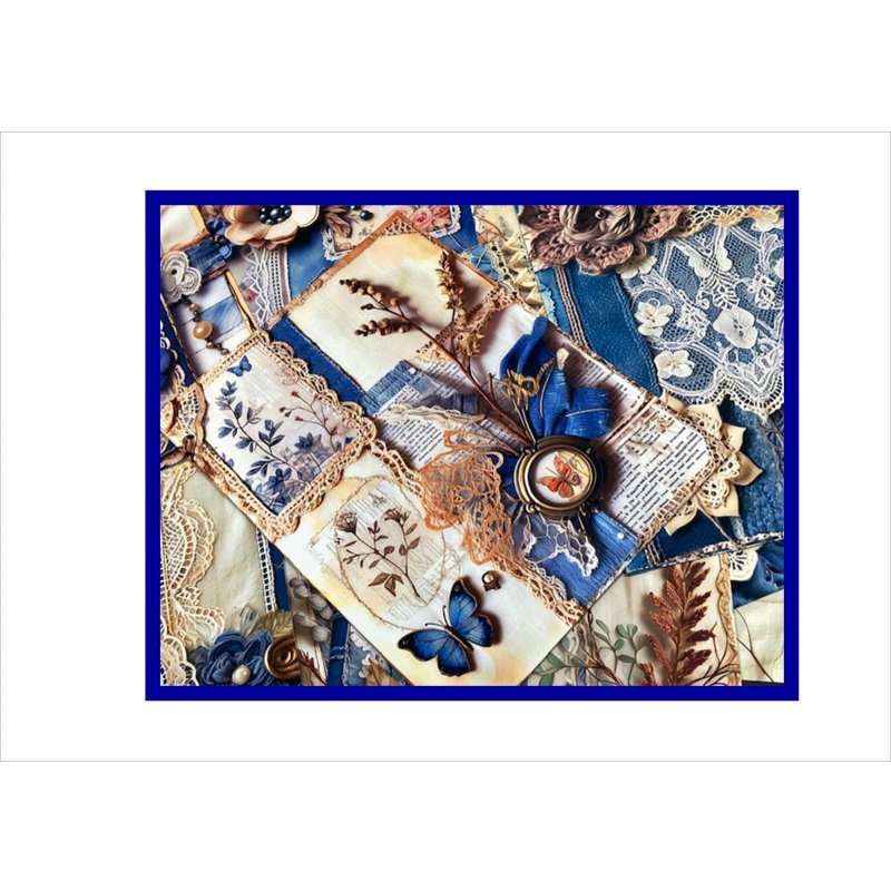 画像11: 3D＊デニムレース＊ペーパーセット＊柄違い28枚＊オリジナル