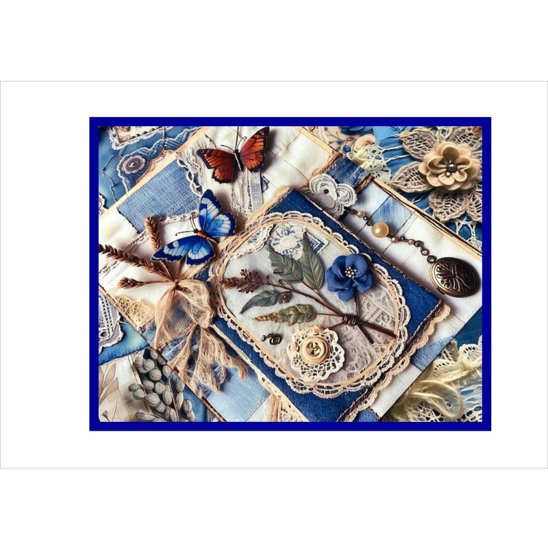 画像10: 3D＊デニムレース＊ペーパーセット＊柄違い28枚＊オリジナル