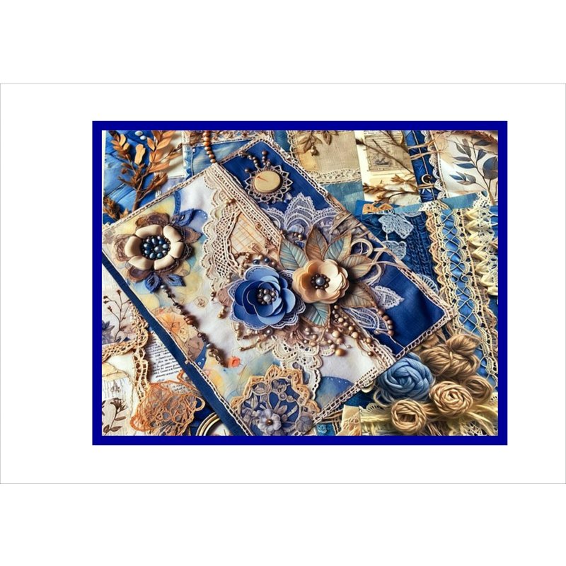 画像8: 3D＊デニムレース＊ペーパーセット＊柄違い28枚＊オリジナル