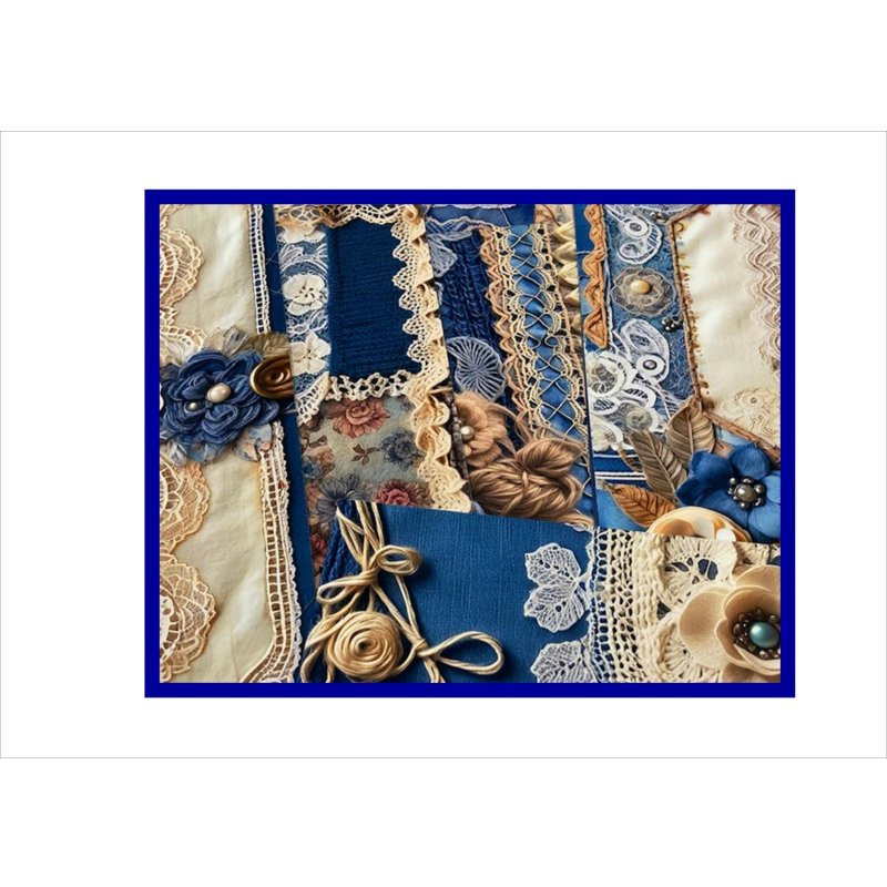 画像13: 3D＊デニムレース＊ペーパーセット＊柄違い28枚＊オリジナル