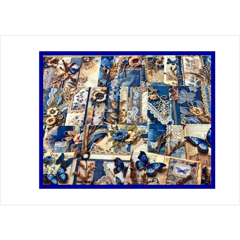 画像14: 3D＊デニムレース＊ペーパーセット＊柄違い28枚＊オリジナル