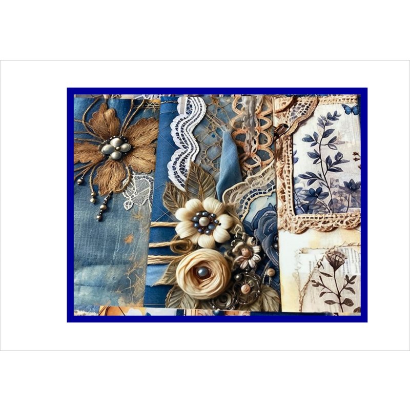 画像12: 3D＊デニムレース＊ペーパーセット＊柄違い28枚＊オリジナル