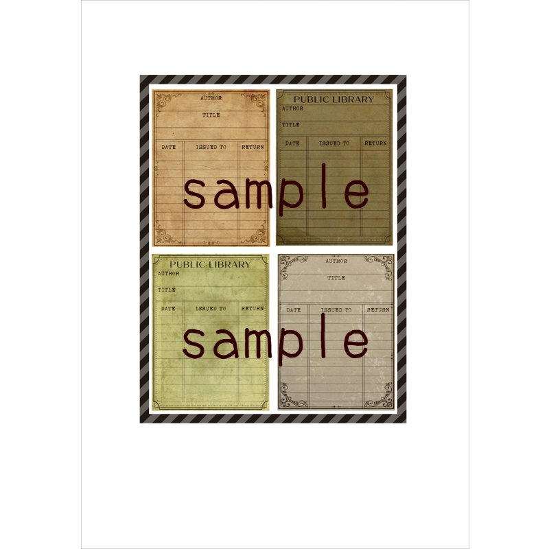 画像10: ライブラリーカード＊図書カード＊メモ帳＊48枚＊オリジナル