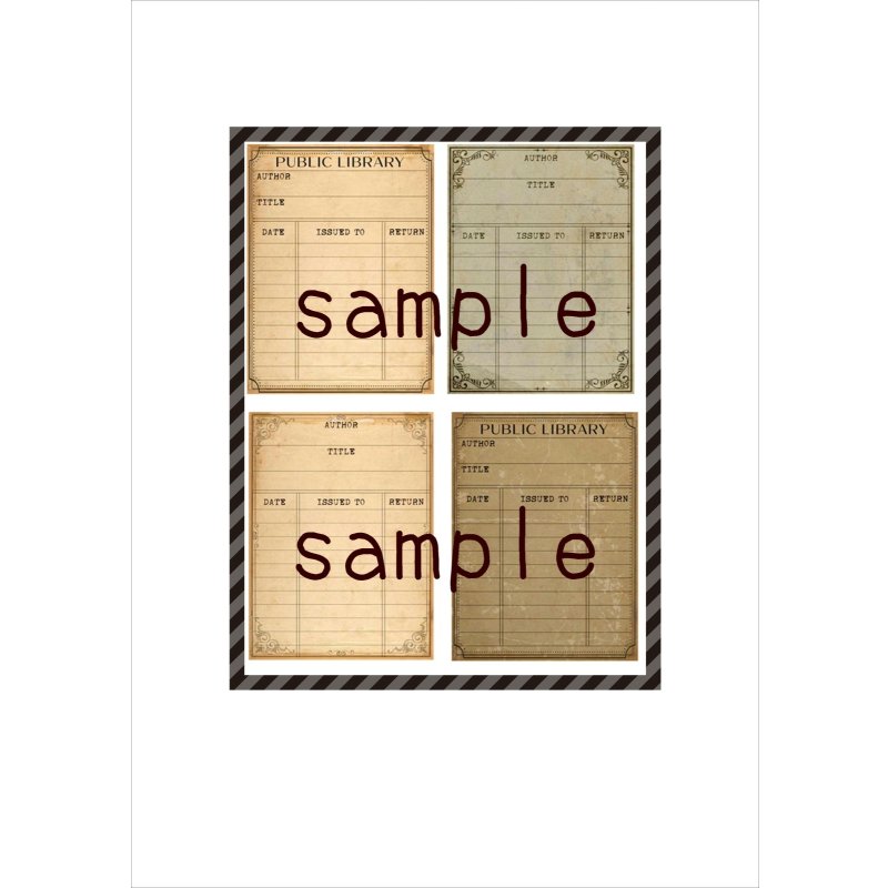 画像9: ライブラリーカード＊図書カード＊メモ帳＊48枚＊オリジナル