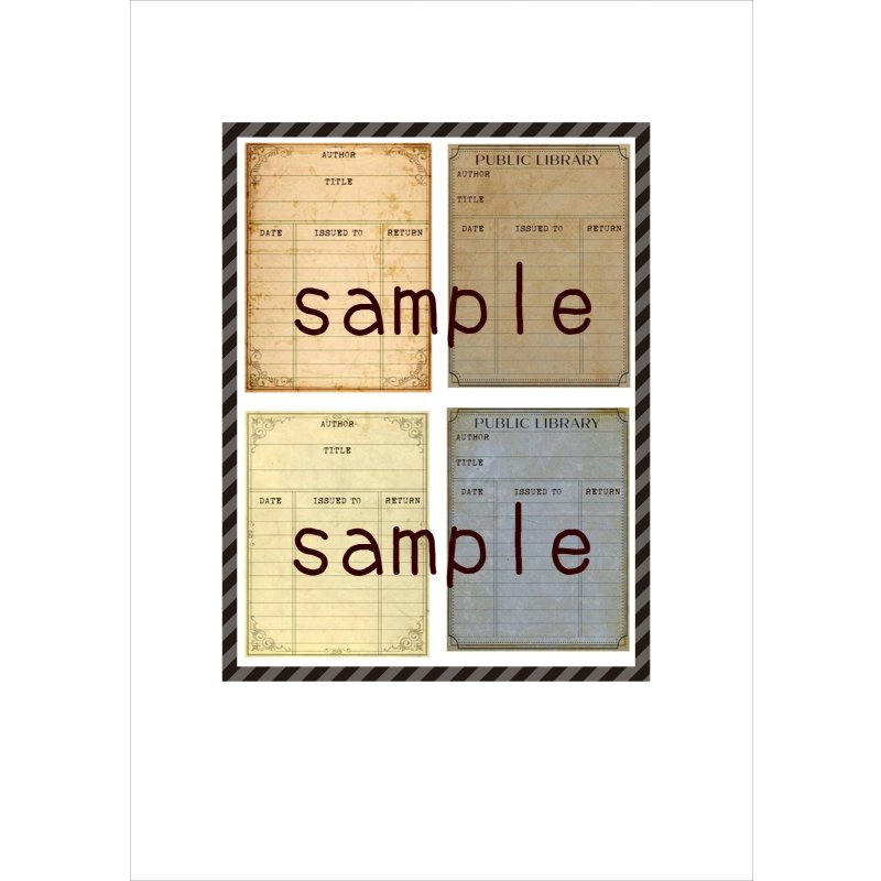 画像8: ライブラリーカード＊図書カード＊メモ帳＊48枚＊オリジナル