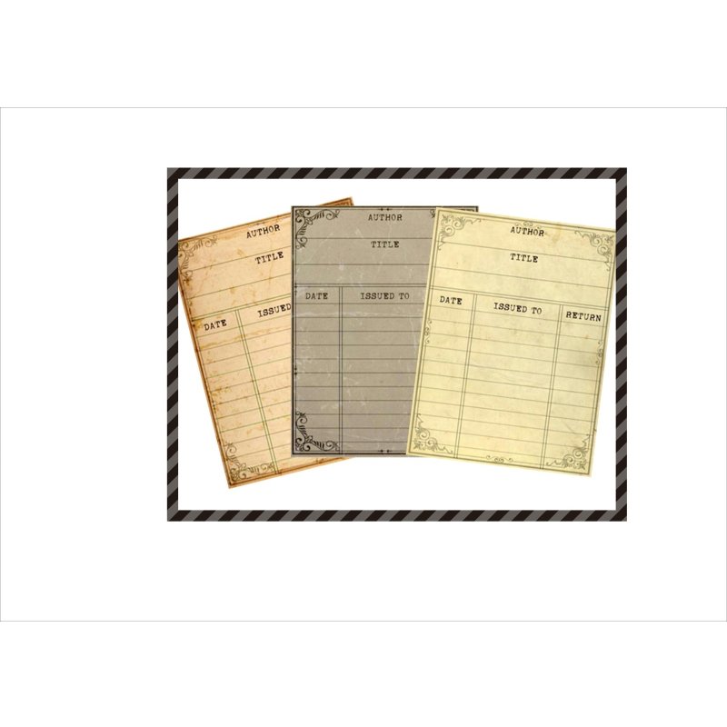 画像7: ライブラリーカード＊図書カード＊メモ帳＊48枚＊オリジナル