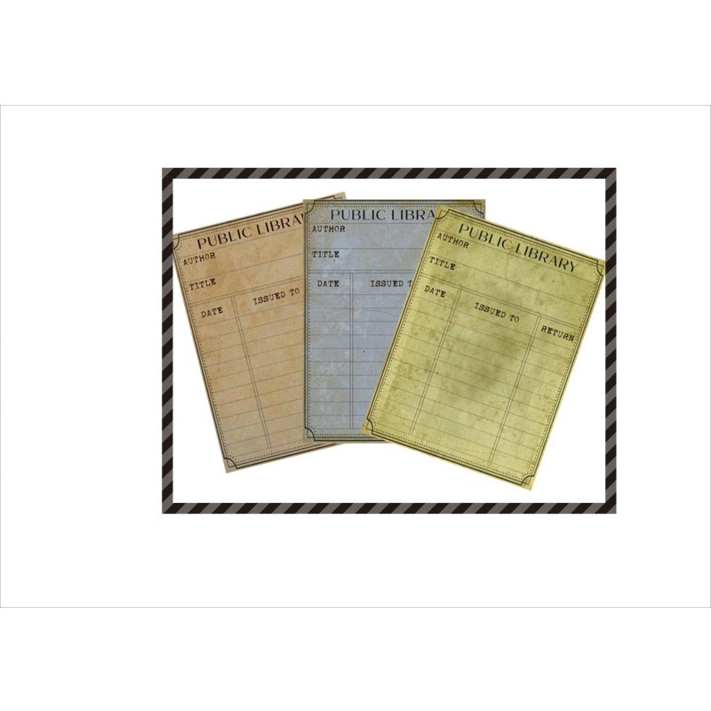 画像6: ライブラリーカード＊図書カード＊メモ帳＊48枚＊オリジナル