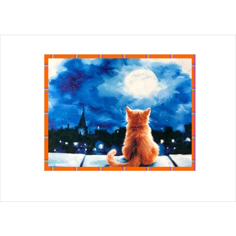 画像3: カットシール＊お月様とネコ＊24枚＊オリジナル