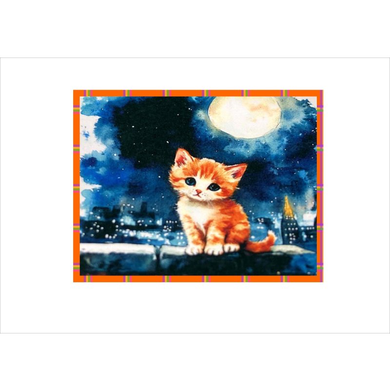 画像9: カットシール＊お月様とネコ＊24枚＊オリジナル