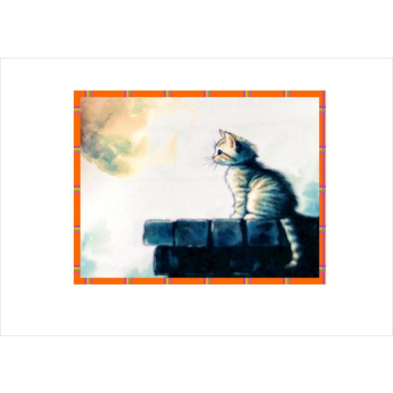 画像8: カットシール＊お月様とネコ＊24枚＊オリジナル