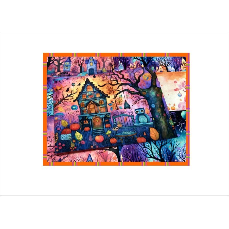 画像10: メモ＊ハロウィン＊ペーパーセット＊両面印刷＊16枚＊オリジナル