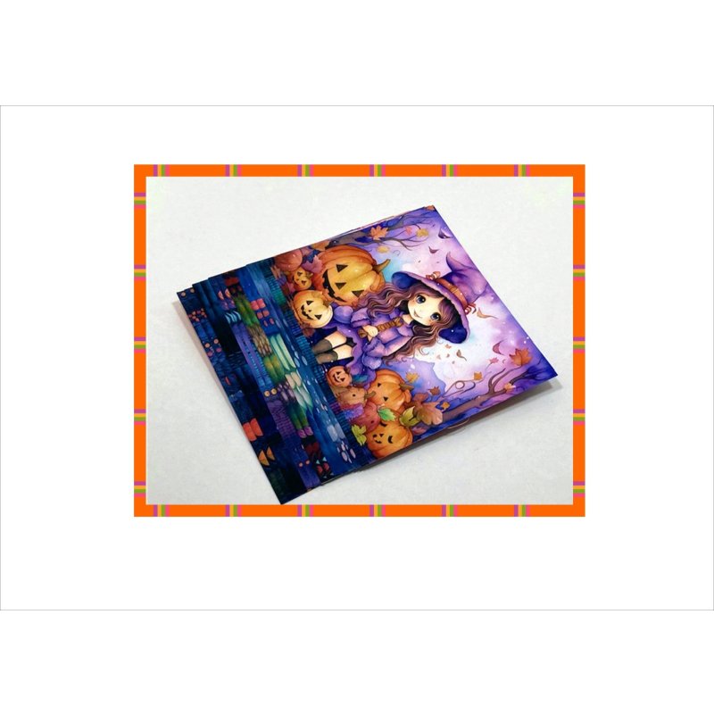 画像3: メモ＊ハロウィン＊ペーパーセット＊両面印刷＊16枚＊オリジナル