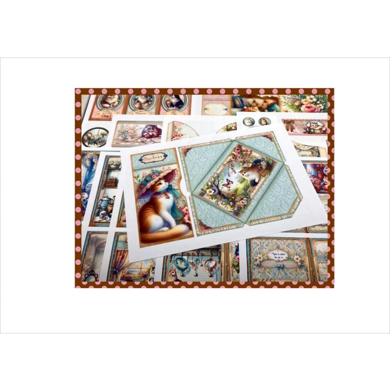 画像3: 素材セット＊おばあちゃんちのネコ＊ジャンクジャーナル＊ オリジナル