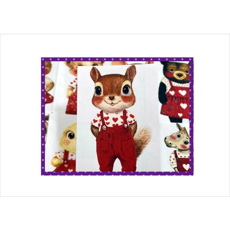 画像7: カットシール＊おめかしアニマル＊16枚＊オリジナル