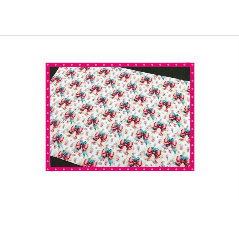 画像6: リボンがいっぱい＊サテンリボン＊コラージュペーパー＊同柄5枚＊オリジナル