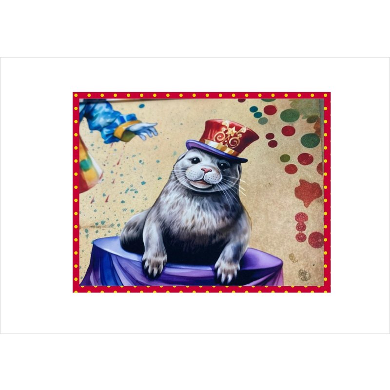 画像3: サーカス＊ピエロ＊コラージュペーパー＊柄違い6枚＊オリジナル