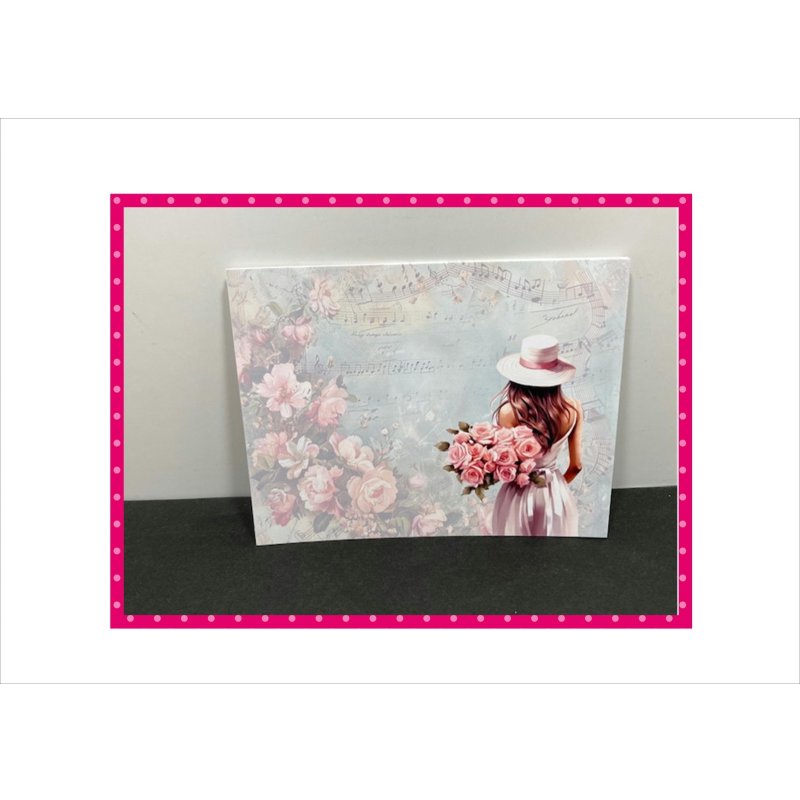 画像7: 花束を持つ女性＊メモ用紙＊40枚＊オリジナル