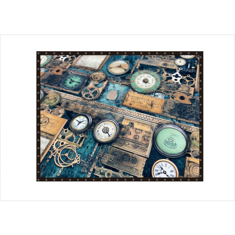 画像5: スチームパンク＊グランジ＊コラージュペーパー＊柄違い5枚＊オリジナル