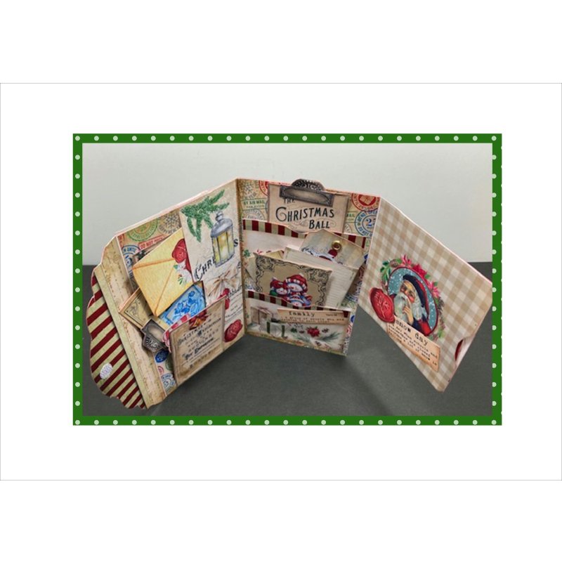 画像4: 初めてさんにもお勧め☆サンタクロース＊クリスマス＊丸型マジックテープ付き＊自分で作るジャンクジャーナル＊作り方付き♪素材セット＊ オリジナル