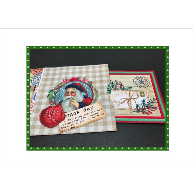 画像8: 初めてさんにもお勧め☆サンタクロース＊クリスマス＊丸型マジックテープ付き＊自分で作るジャンクジャーナル＊作り方付き♪素材セット＊ オリジナル